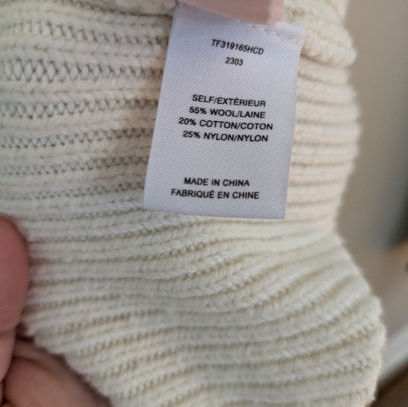 Derek Lam 10 Crosby Noelia Cream Ruffle Wool Sweater Size XL - Picture 9 of 9